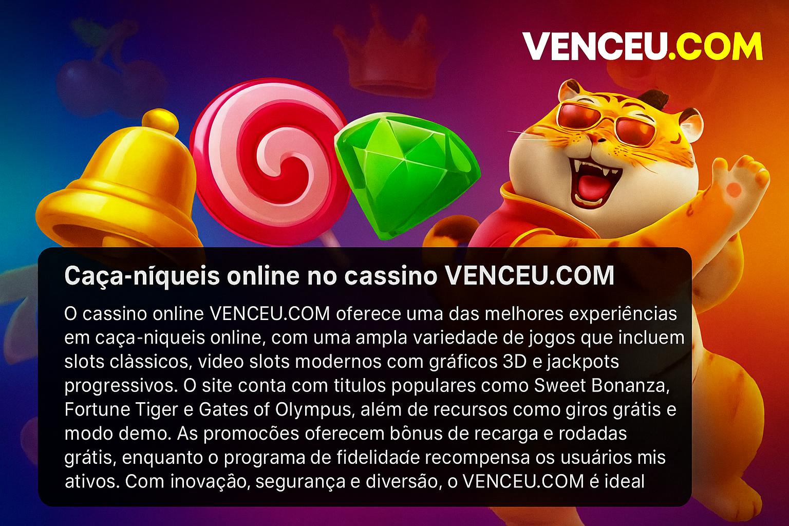 Jogos de Slot no Casino Online VENCEU.COM  